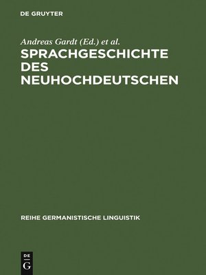 cover image of Sprachgeschichte des Neuhochdeutschen